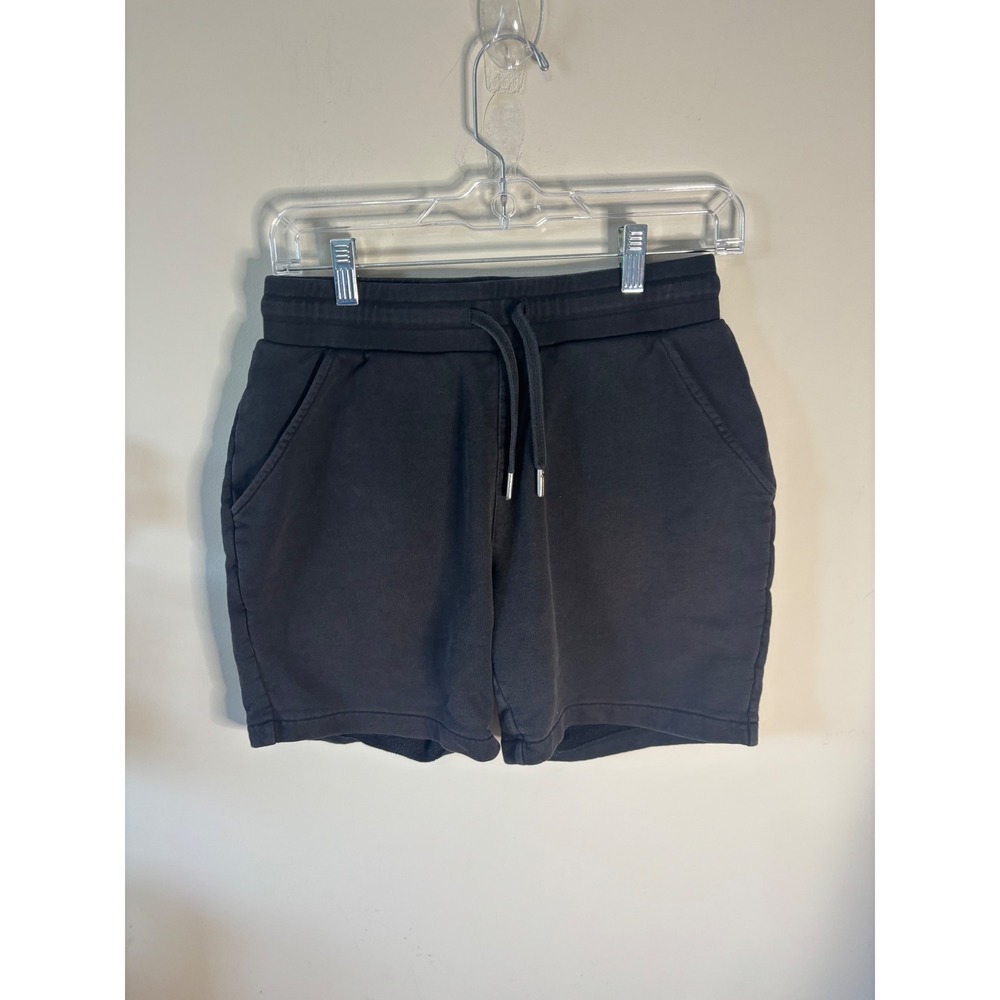 Farah Black Organic Cotton Sweat Shorts Womens Small Drawstring Loungewear